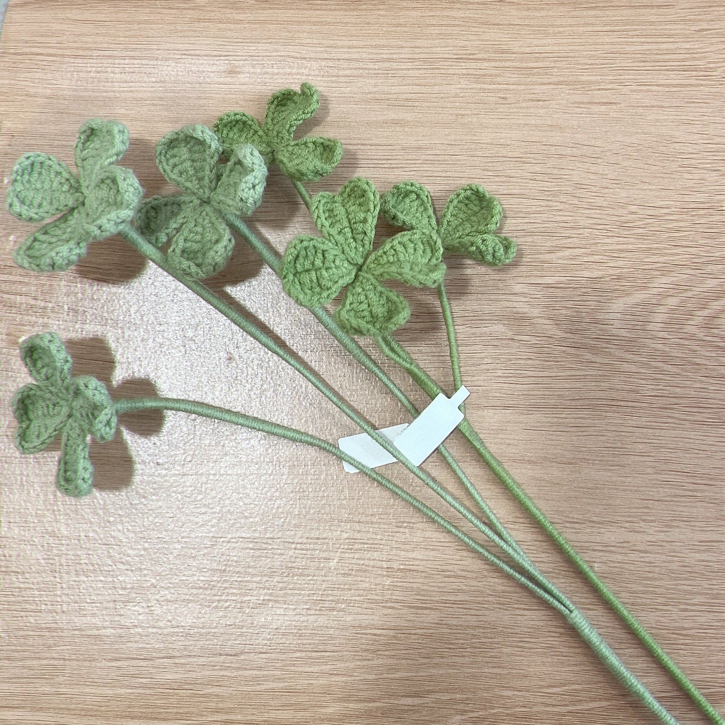 Handmade Crochet Green Leaves