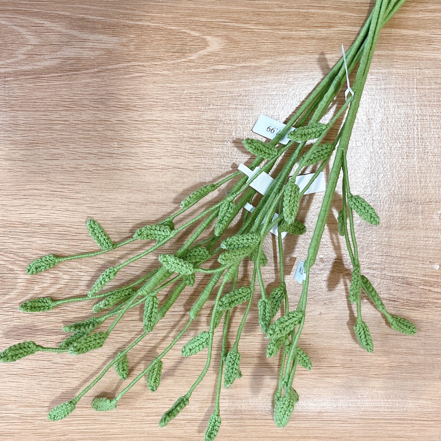 Handmade Crochet Green Leaves