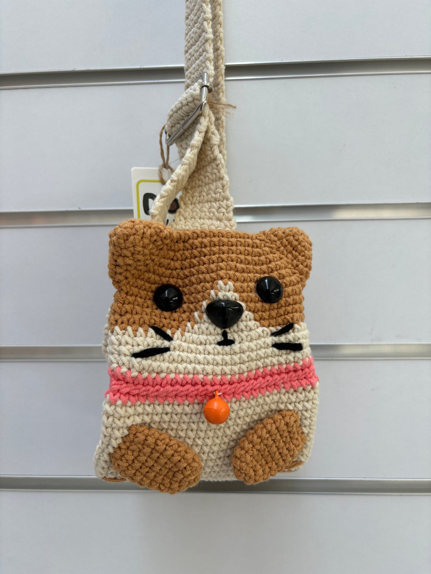 Cute Dog-Shaped Crochet Crossbody Bag