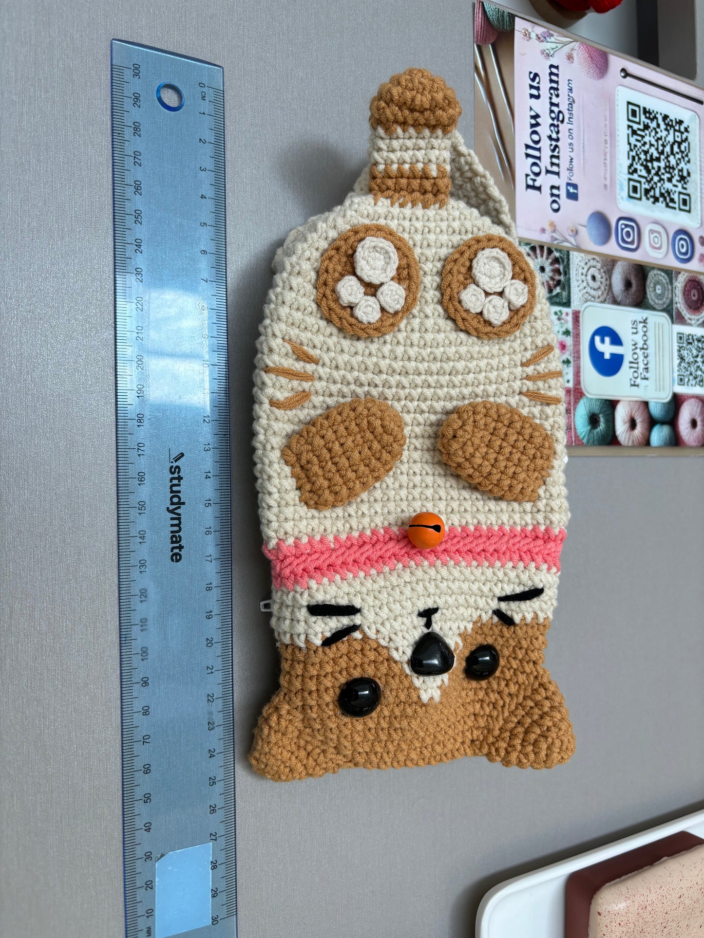 Cute Dog-Shaped Crochet Crossbody Bag
