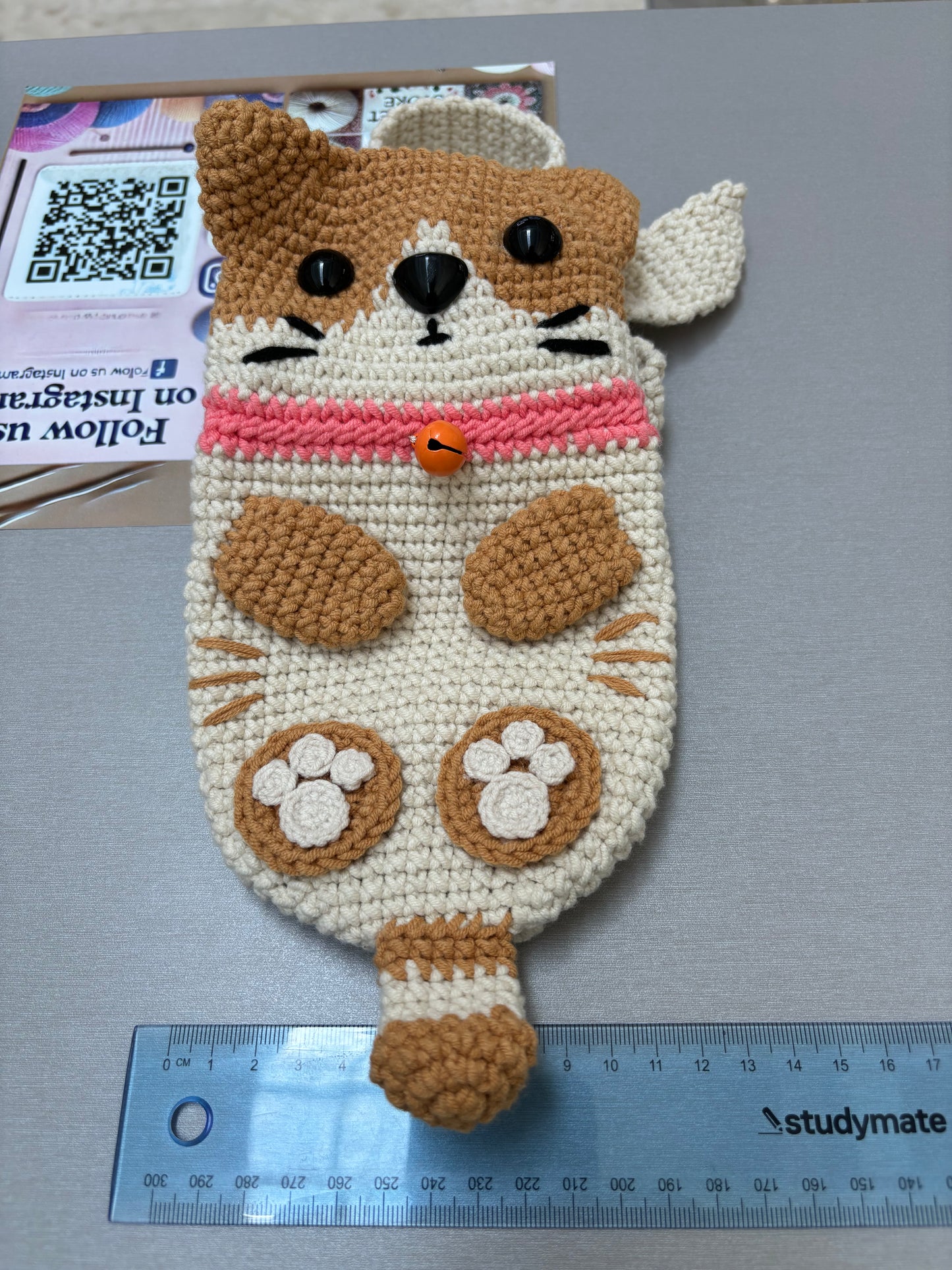 Cute Dog-Shaped Crochet Crossbody Bag