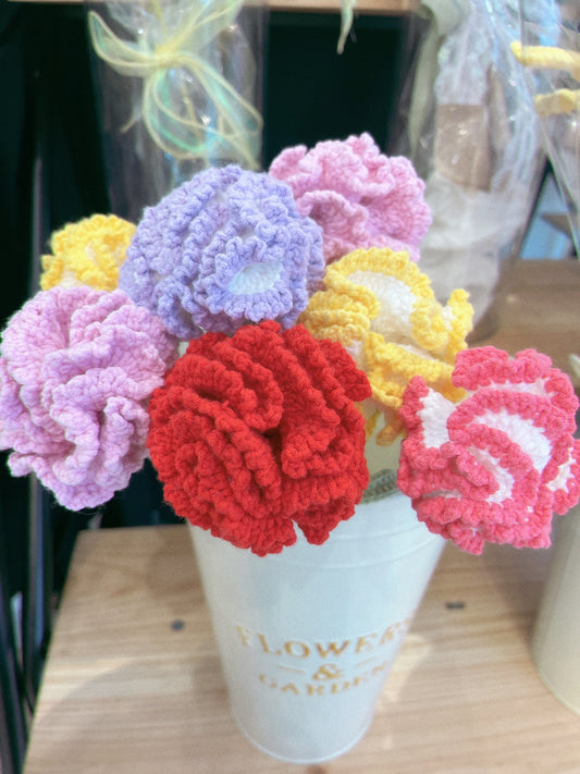 Handmade Crochet Carnation  Flowers