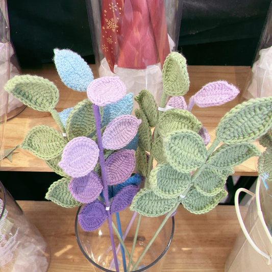 Handmade Crochet Color Leaves