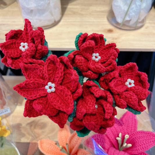 Handmade Crochet Poinsettia