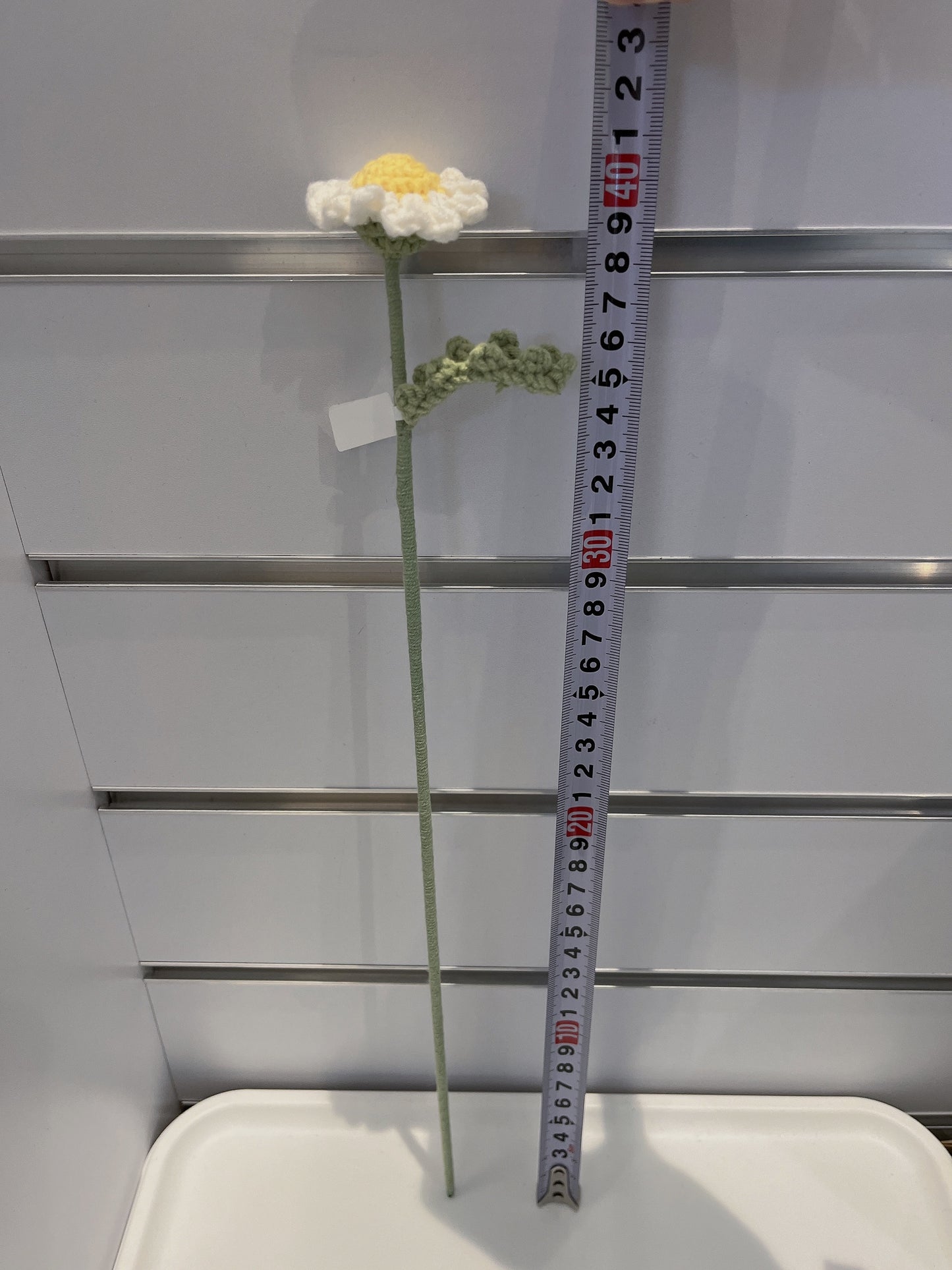 Handmade Crochet White Daisy