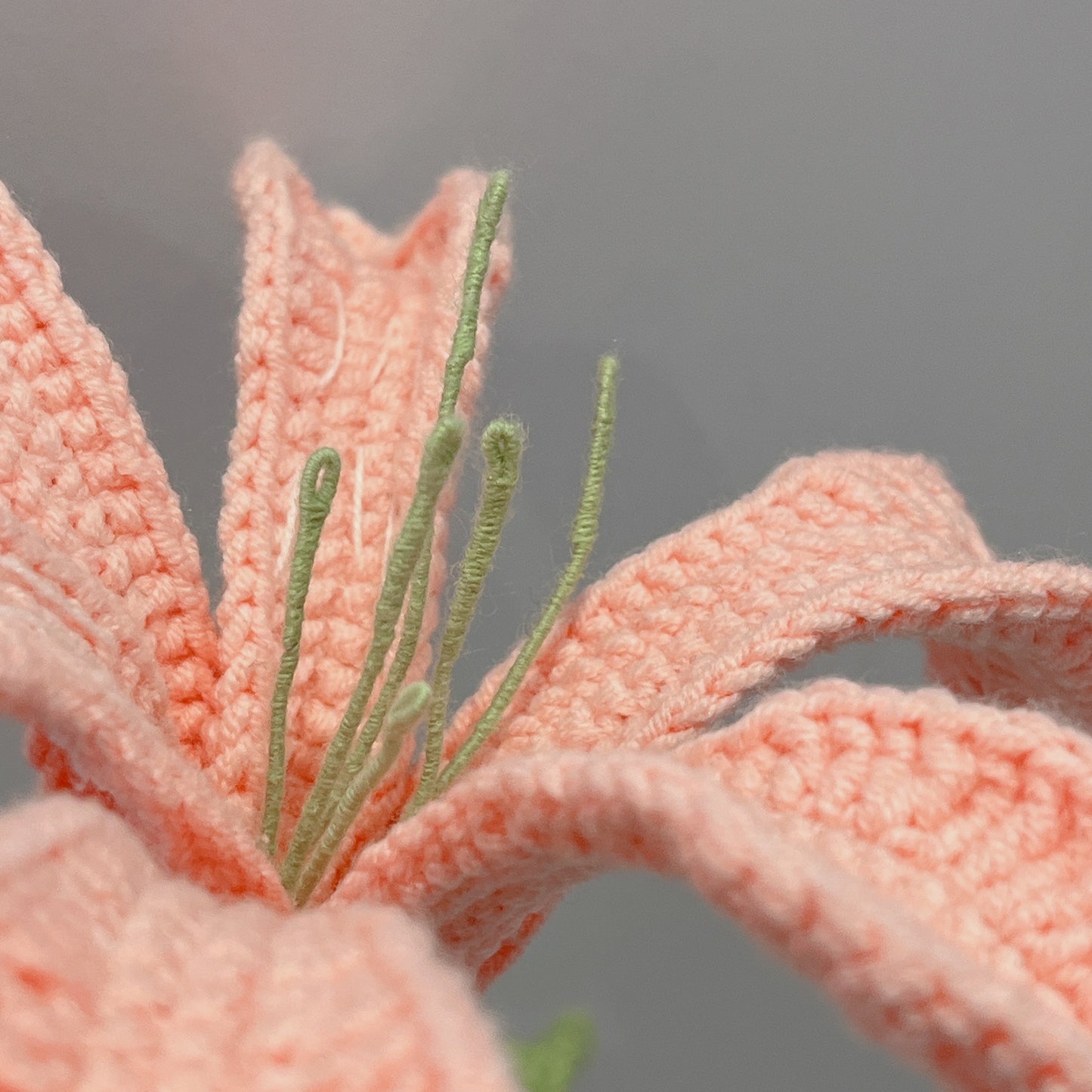 Handmade Crochet Pink Lily