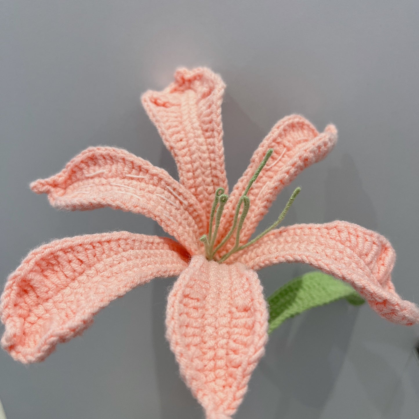Handmade Crochet Pink Lily