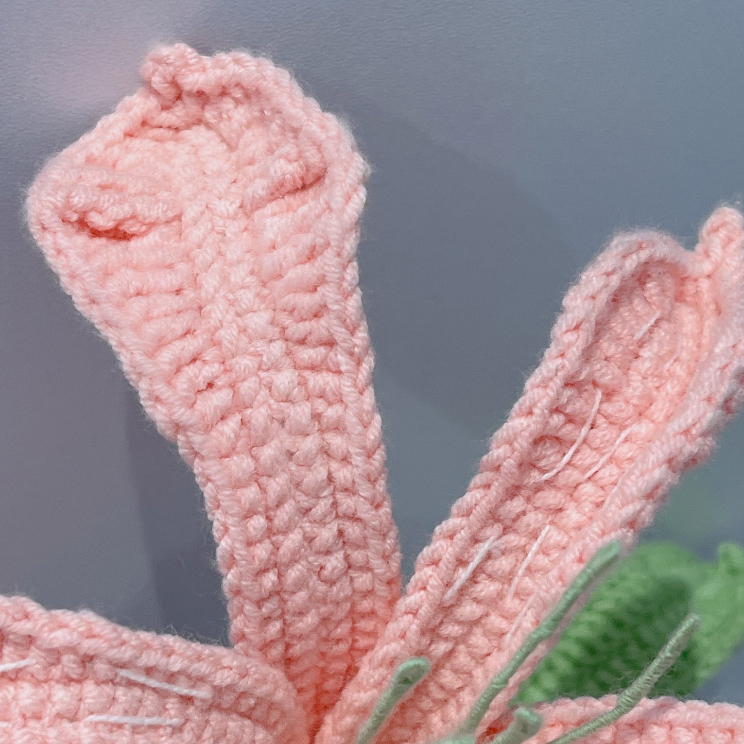 Handmade Crochet Pink Lily