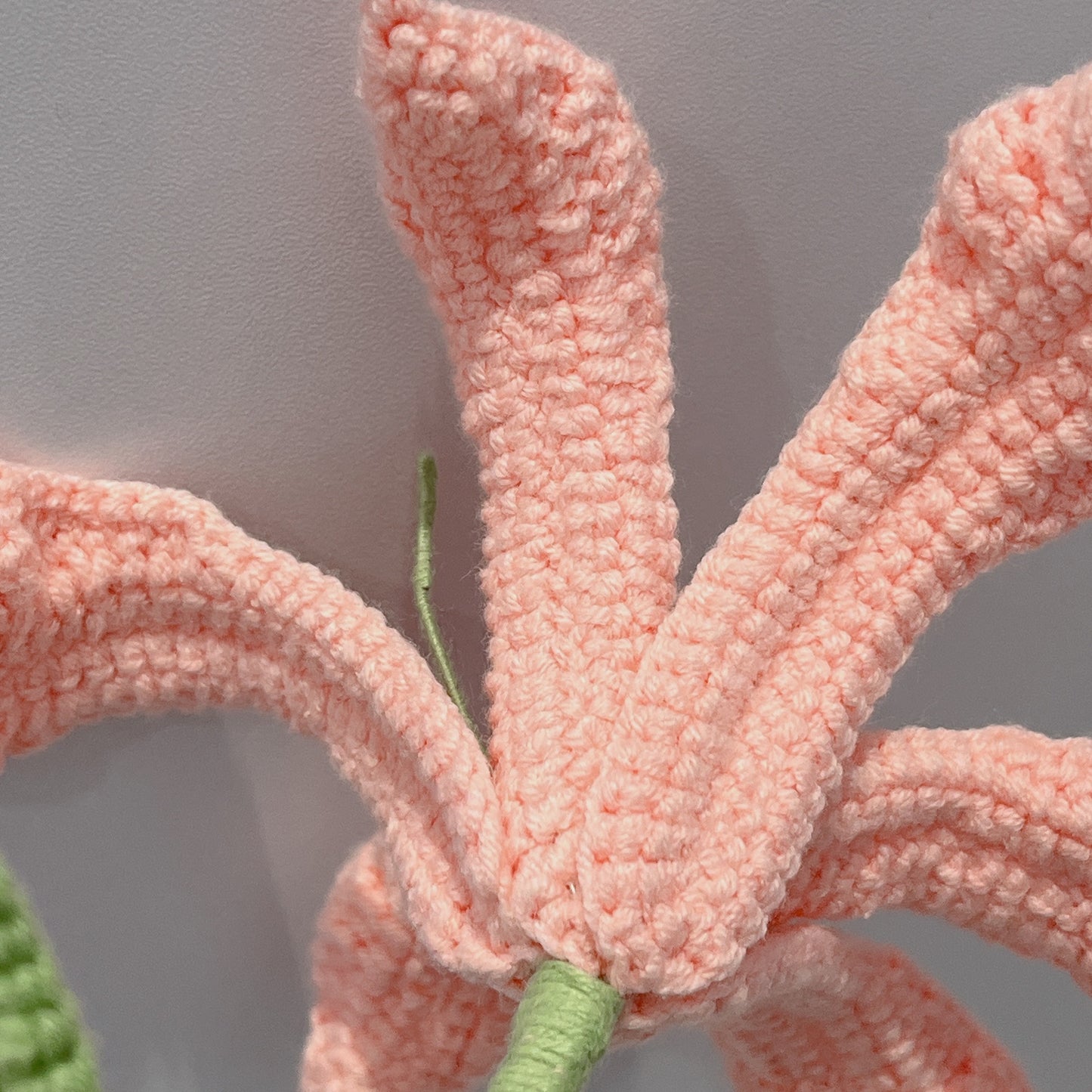 Handmade Crochet Pink Lily