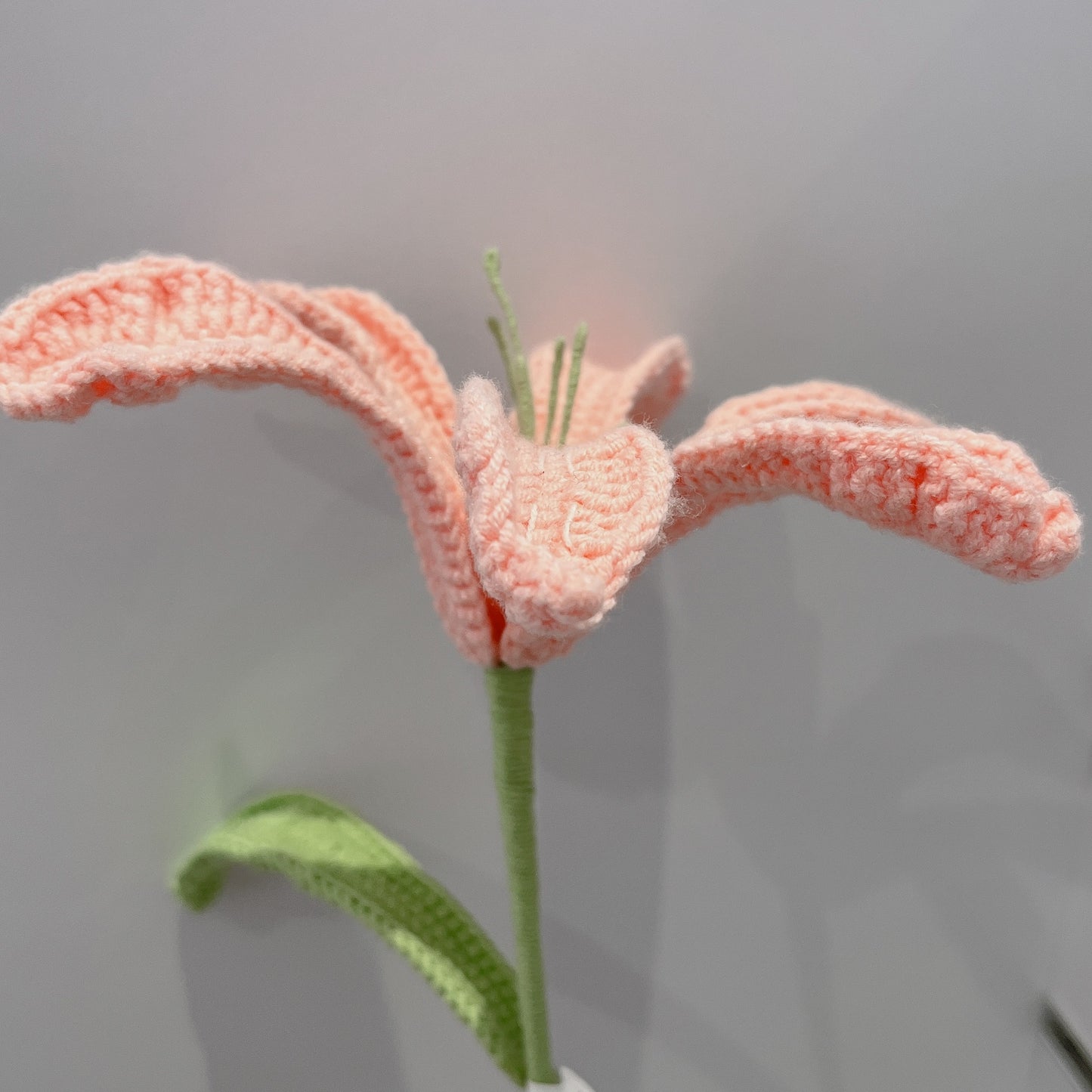 Handmade Crochet Pink Lily