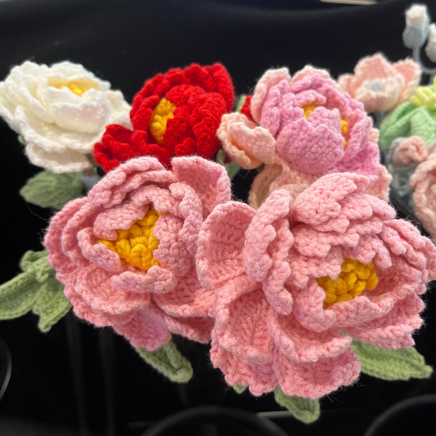 Handmade Crochet Peony Flower