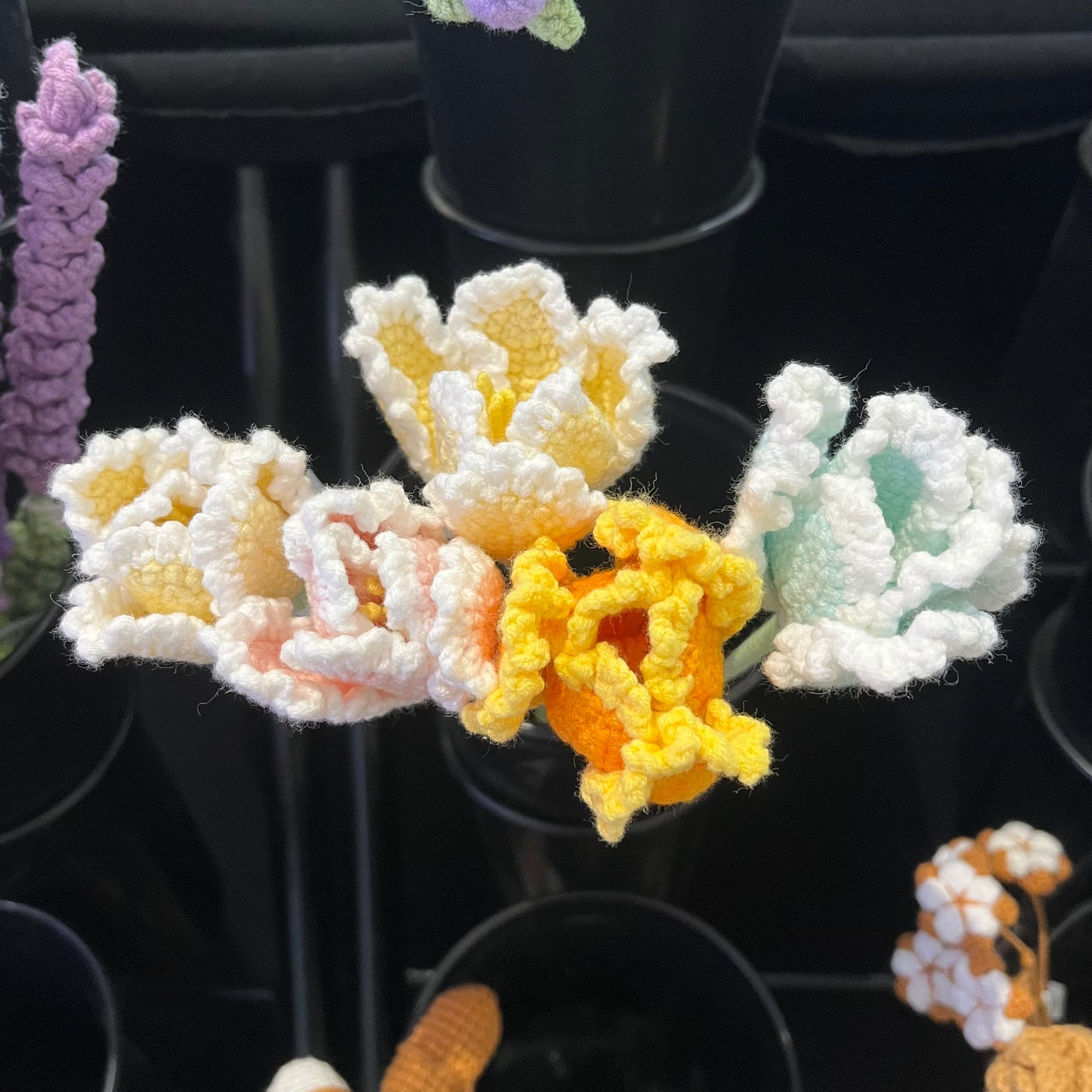 Handmade Crochet Tulip Flower (curly petal)