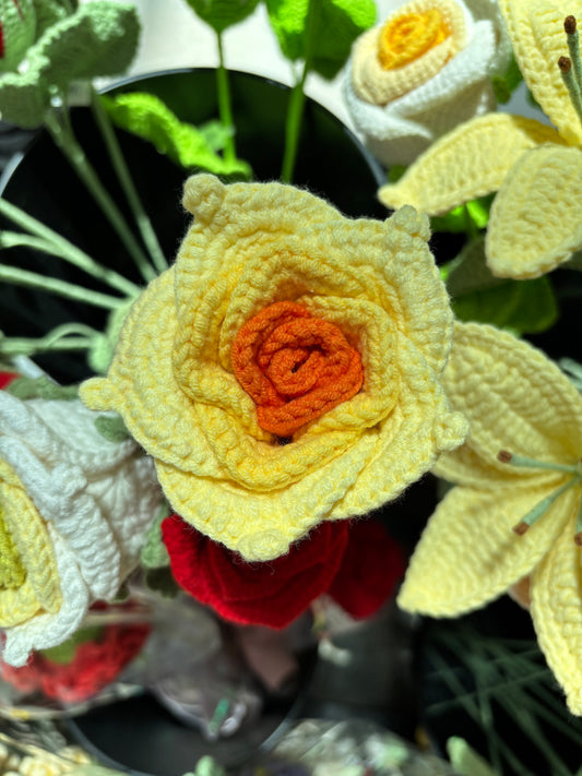 Handmade Crochet Rose Stem