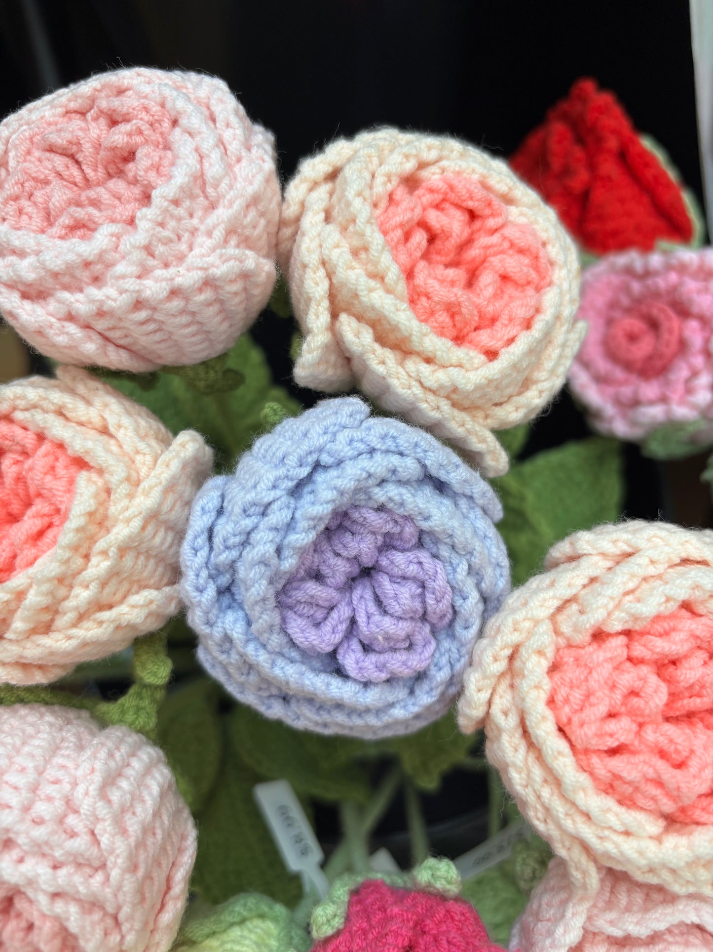 Handmade Crochet Rose Bouquet