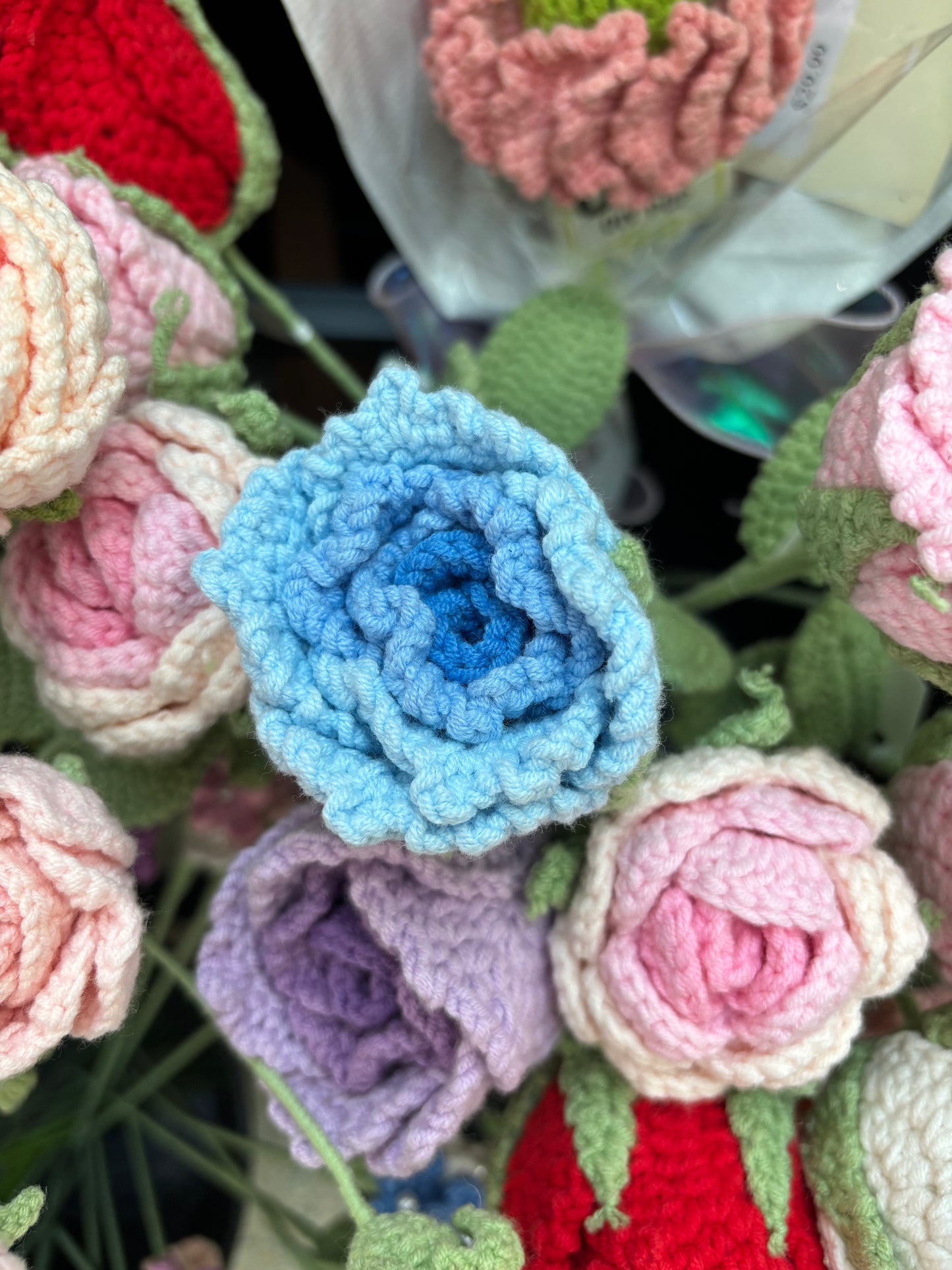 Handmade Crochet Colorful Roses