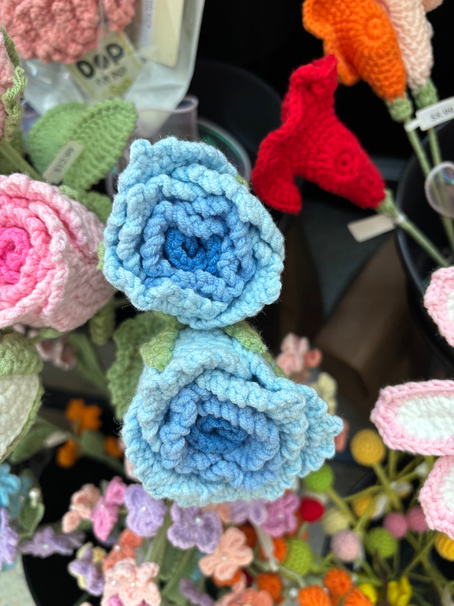 Handmade Crochet Colorful Roses