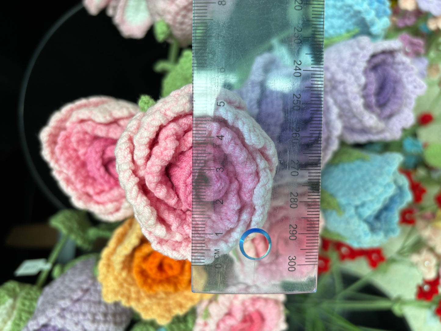 Handmade Crochet Colorful Roses