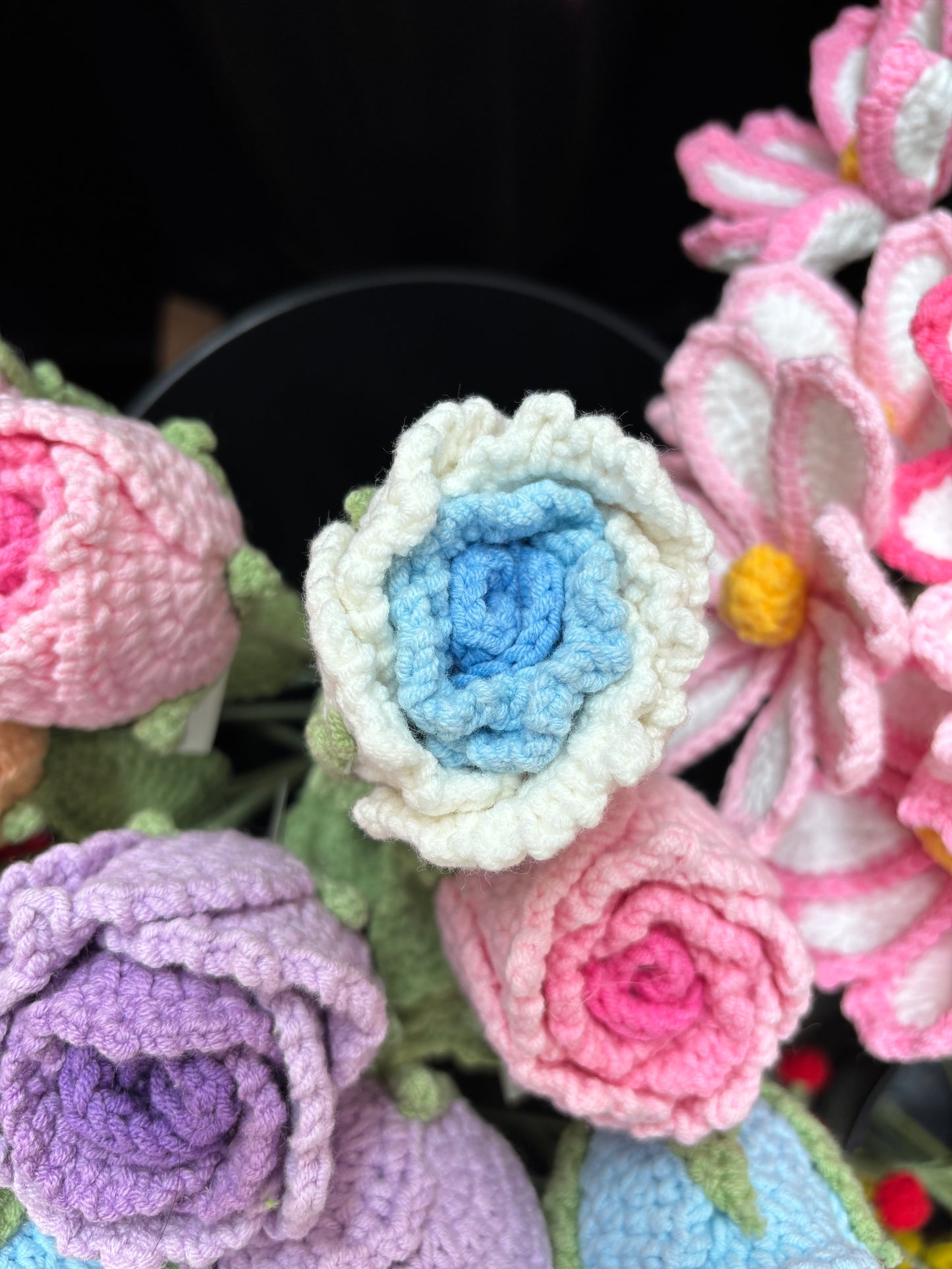 Handmade Crochet Colorful Roses