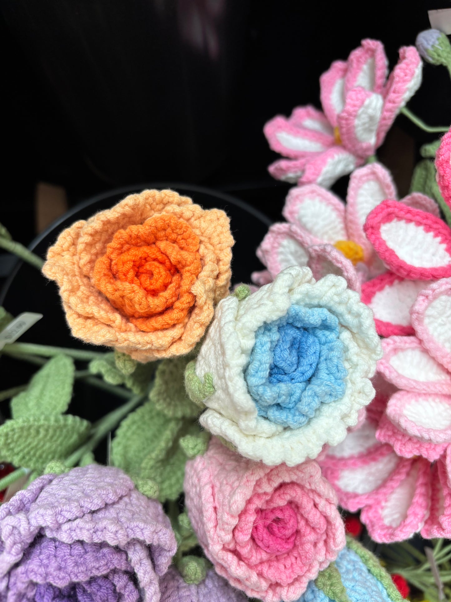 Handmade Crochet Colorful Roses