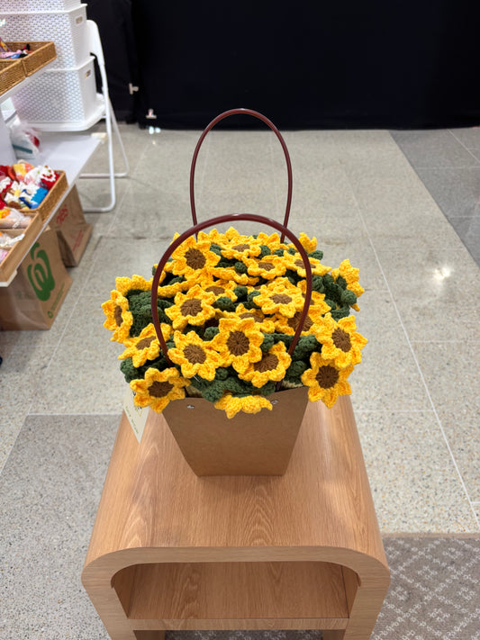 Handmade Crochet Sunflower Blanket