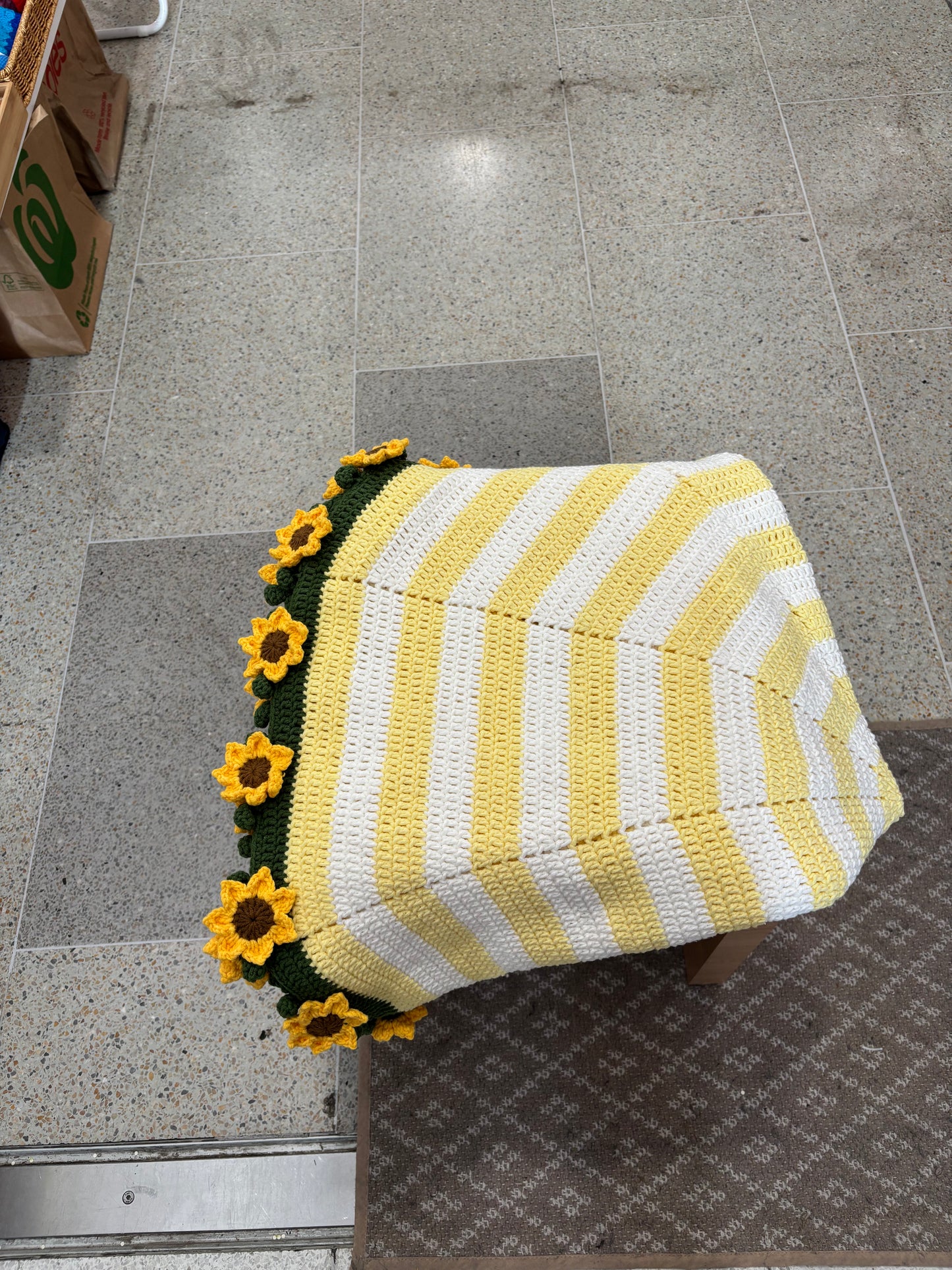 Handmade Crochet Sunflower Blanket