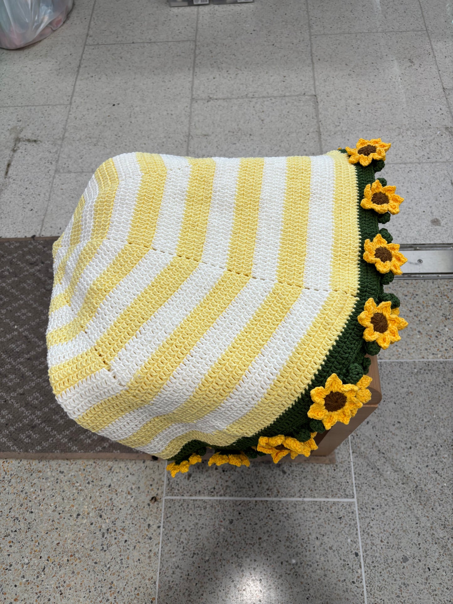 Handmade Crochet Sunflower Blanket