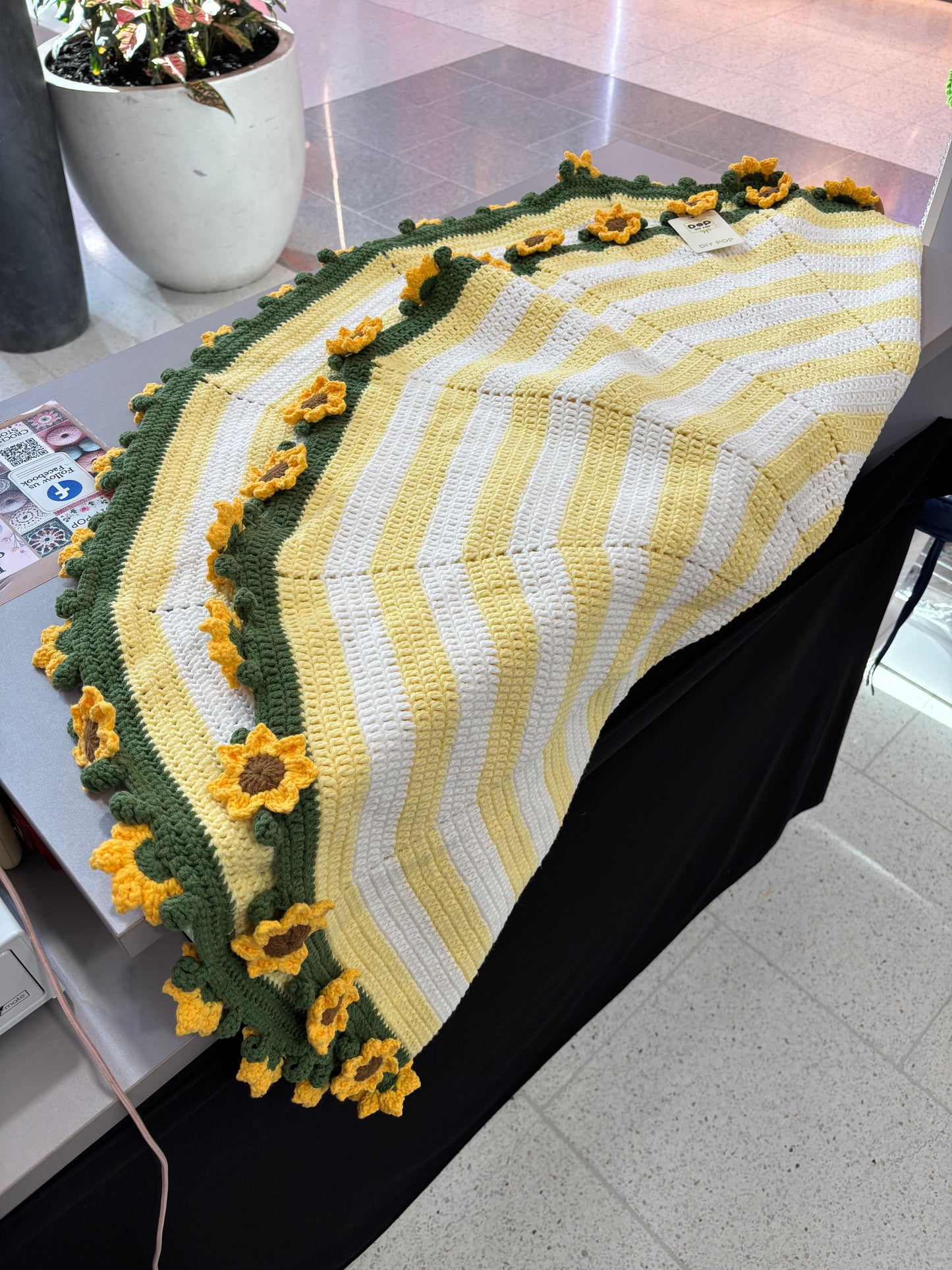 Handmade Crochet Sunflower Blanket