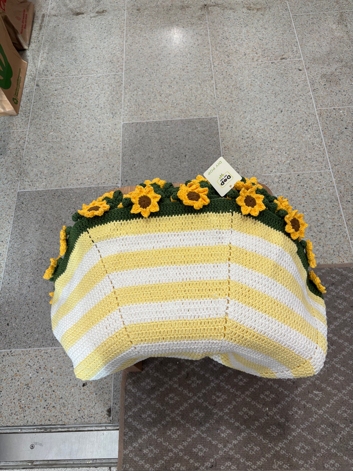 Handmade Crochet Sunflower Blanket