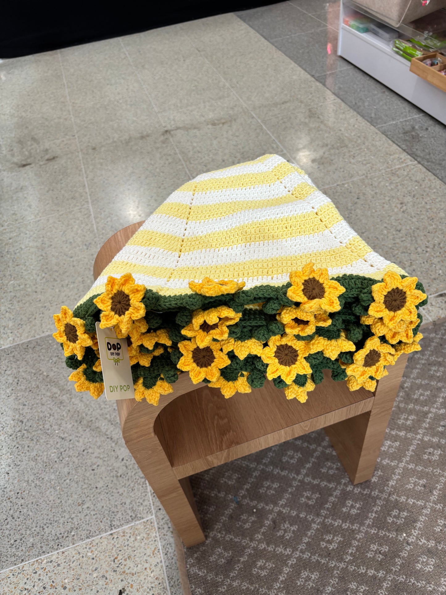 Handmade Crochet Sunflower Blanket