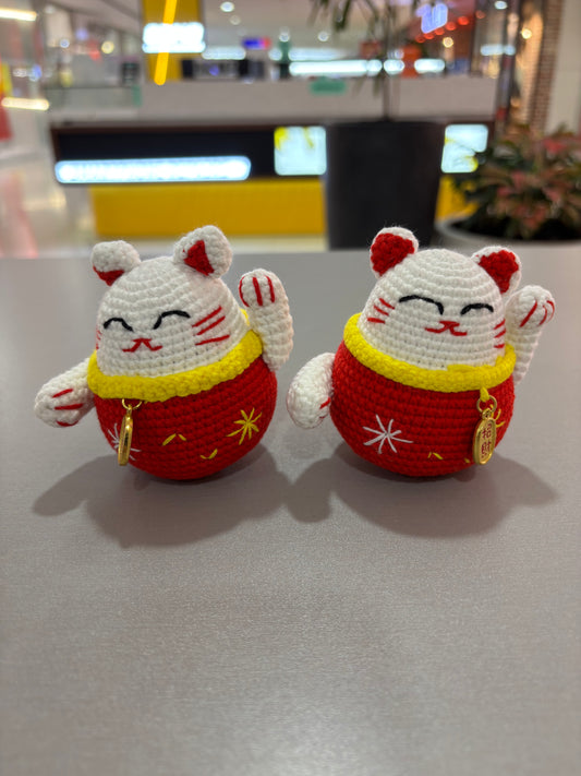 Crochet Maneki Neko – Good Luck Charm